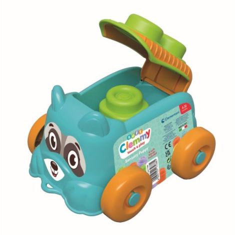 Clementoni - Jucarie educationala Soft Clemmy catel albastru cu cuburi moi - imagine 7